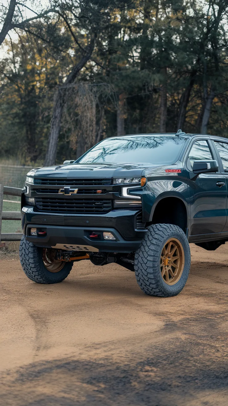 High-Performance Silverado with Custom Suspension and Mud Grip