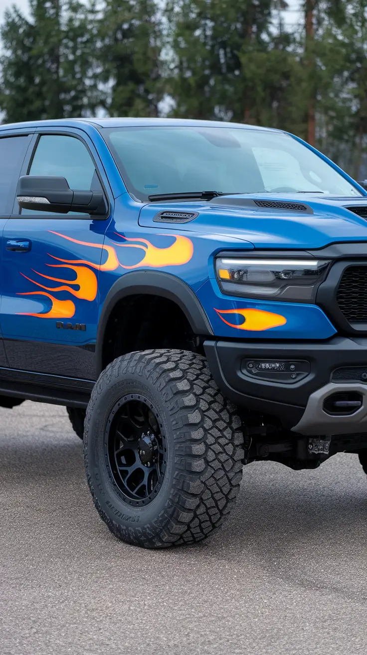 Electric Blue RAM with Wild Flame Decals