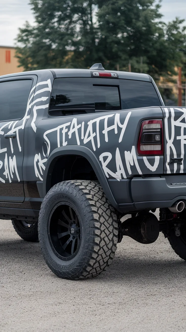 Stealthy Gray RAM with Urban Graffiti Style