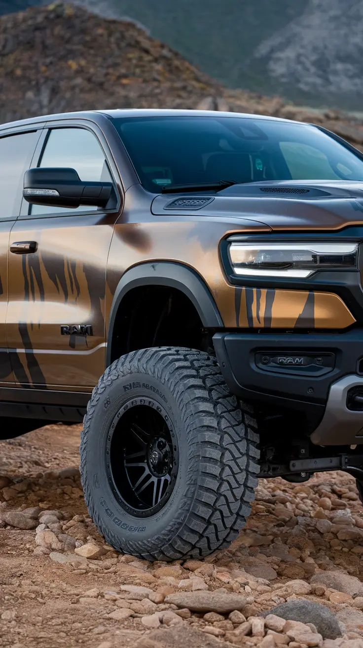 Metallic Bronze RAM with Rugged Terrain Graphics