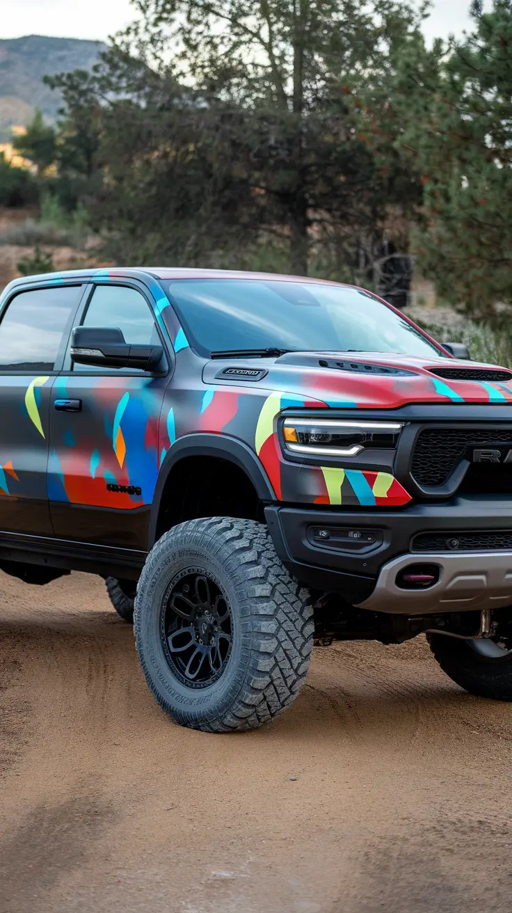 Camo Green RAM with Tactical Accessories and Lifted Stance