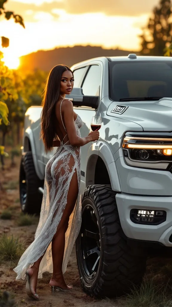 Smoking hot girls with trucks
