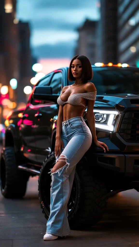 Smoking hot girls with trucks